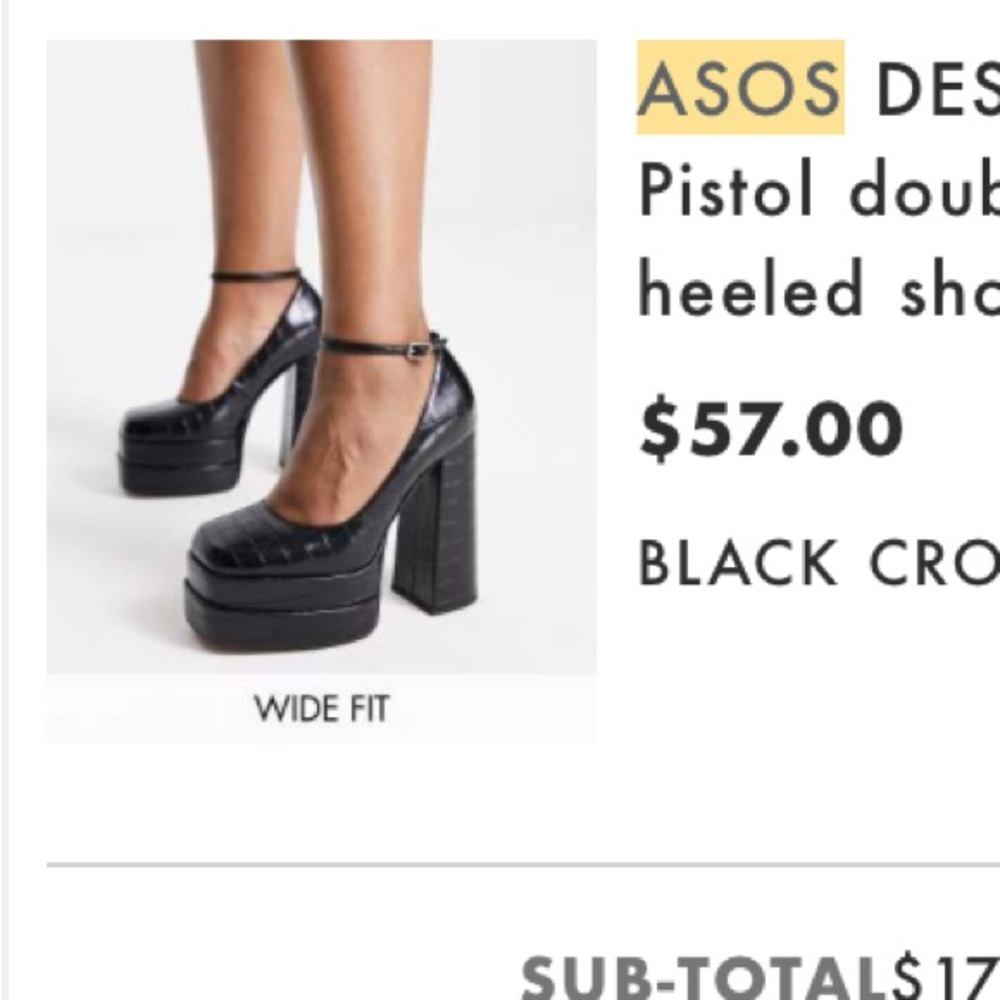 LAST CHANCE Croc platform heel